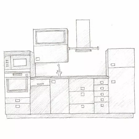Voorbeeld ontwerp 2: kleine keuken
