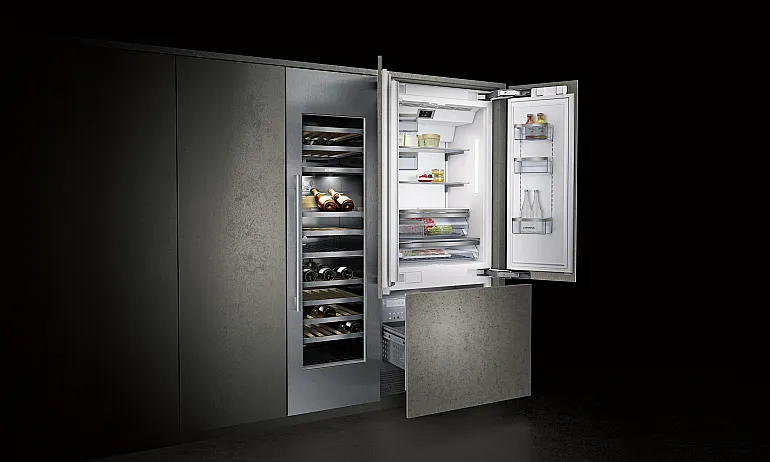 Kühlschrank, Gefrierschrank und Weinlagerschrank von Siemens studioLine