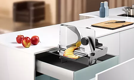 maquina de cortar pan plegable para instalar en el cajón