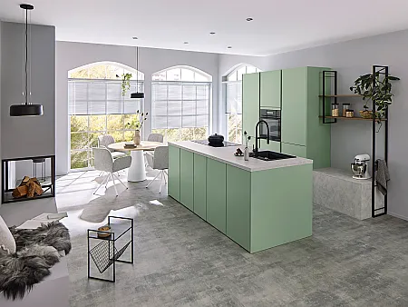 Pastellgrüne Küchenfronten von Brigitte Küchen