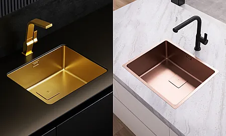 Küchentrend: Küchenspülen in Gold und Kupfer