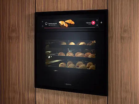 BORA X BO Dampfbackofen in Schwarz mit großem Touch-Display