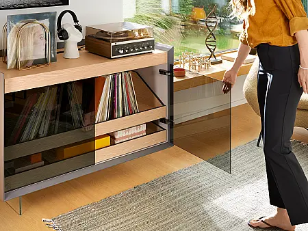 Blum CLIP top BLUMOTION CRISTALLO in Onyxschwarz