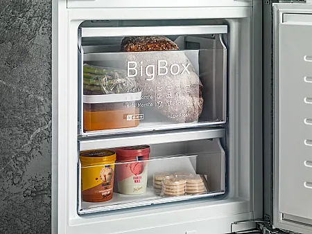 Big Box Auszug im Gefrierteil einer Kühl-Gefrier-Kombination