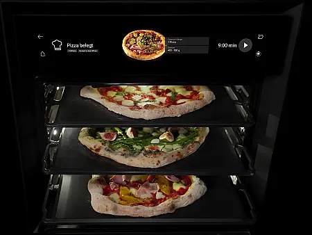 Dampfbackofen BORA X BO mit automatischen Programmen und gleichmäßigen Backergebnissen auf allen drei ebenen