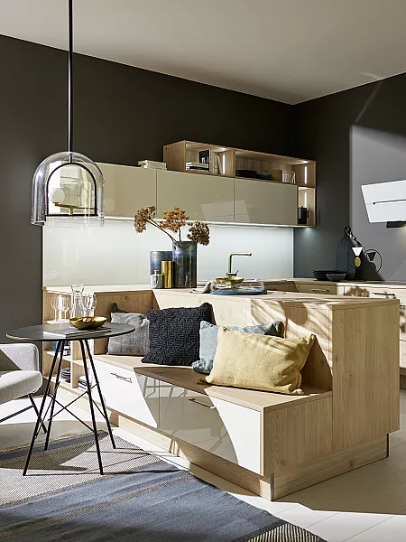 Nolte Küchen Kücheninsel mit Sitzbank multifunktionales Küchenmöbel
