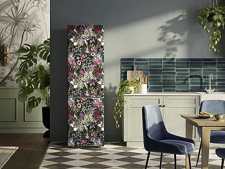 Bunter MyStyle Kühlschrank von Liebherr mit Blumenmuster