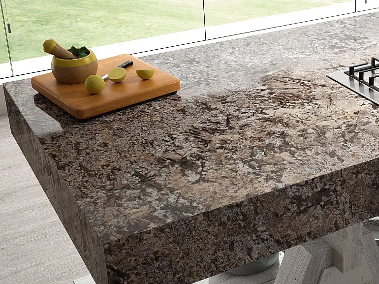 Cosentino Naturstein Arbeitsplatte Sensa Glacial Blue