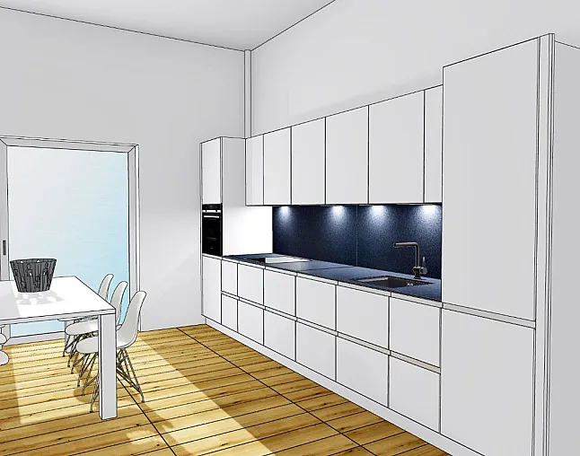 Komplett neue Grifflose Küche Schüller 2021117/4 - Thumbnail 3