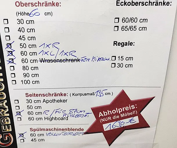 Aussellungsküche / weiß matt/ kompl. mit Softclose/ Nr.05