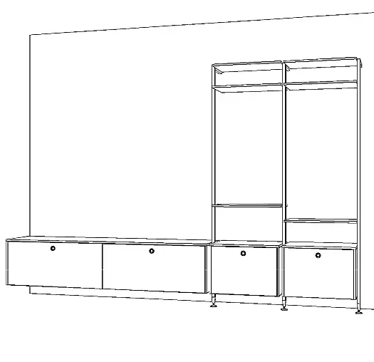 Exklusives Esszimmer - Messestück - Sideboard schwebende Optik mit LED-Backlight-System - Tischgruppe mit 6 Stühlen