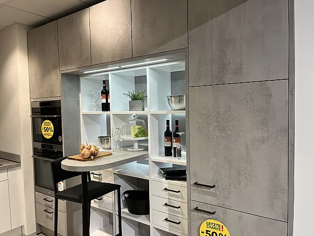 kristallweiß matt/ Beton, quarzgrau