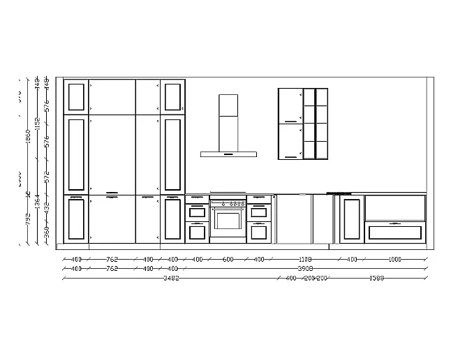 Exklusive Messeküche - Landhausstil - Granit-Arbeitsplatten - Luxus pur - LED-Beleuchtungen - Sitzgelegenheit - XL-Schränke - Esstisch