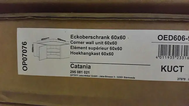 Neue original verpackte Unterschränke KUCT Catania Kult  Front: Bordeaux Glanz Korpus: Metallgrau /Weiß