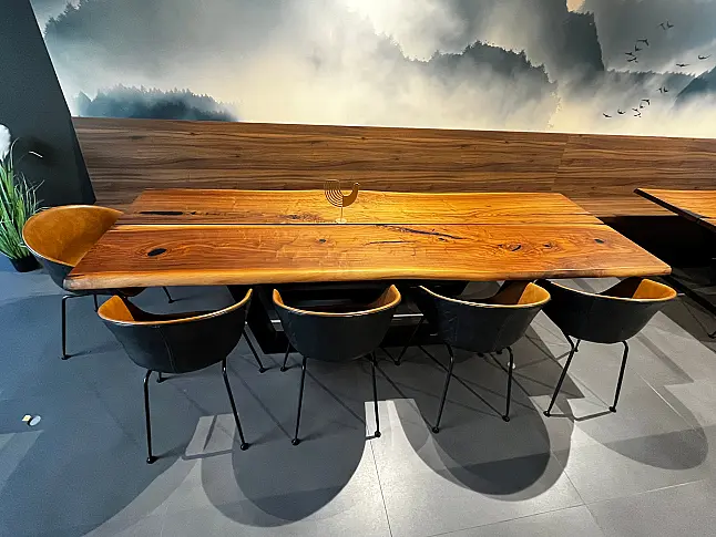 Nussbaum Rustikal Tisch Baumkante 4cm 300 x 100 cm