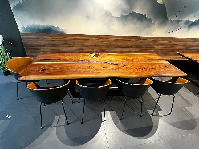 Nussbaum Rustikal Tisch Baumkante 4cm 300 x 100 cm