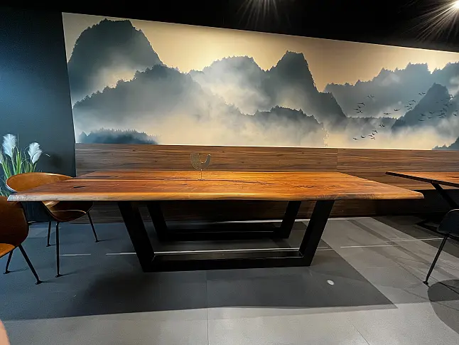 Nussbaum Rustikal Tisch Baumkante 4cm 300 x 100 cm