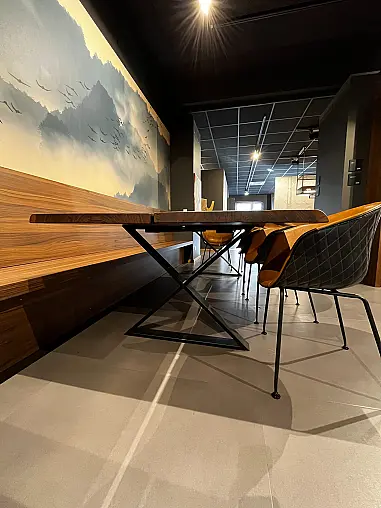 Nussbaum Rustikal Tisch Baumkante 4cm 300 x 100 cm