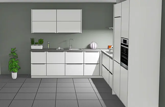 Moderne Küche Front Glas satiniert