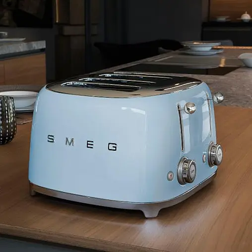 Smeg 4 Schlitz Toaster Pastellblau