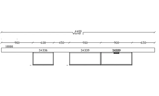 Exklusive Wohnwand / Sideboard / TV-Board - Hochschrank mit Echtholz Furnier- indirekte LED-Beleuchtungen