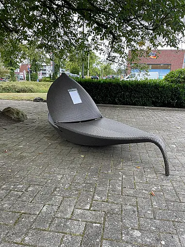 Gartenliege, mit Kissen und Schutzcover