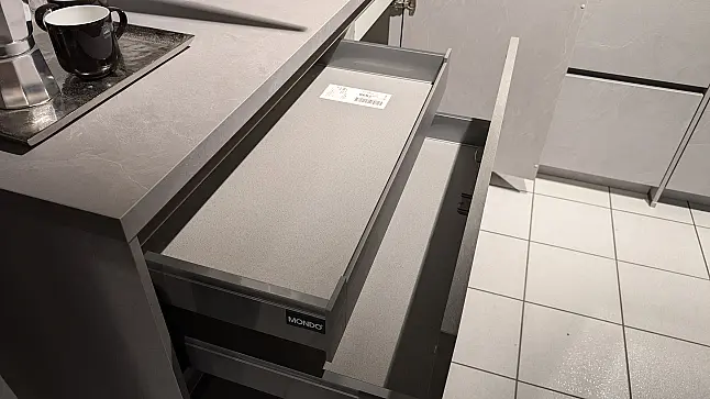 Moderne Grifflose L-Küche