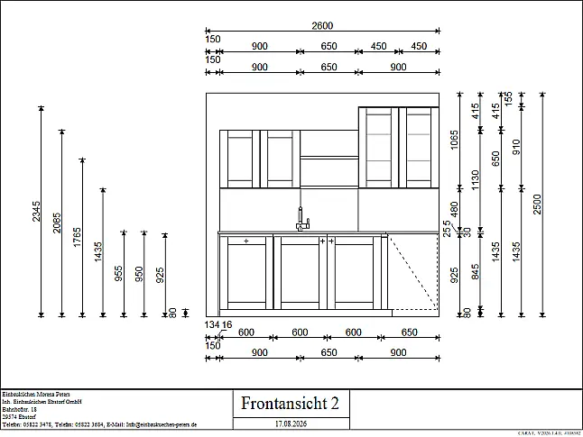 Moderne Landhausküche   mit Naturstein-Arbeitsplatte