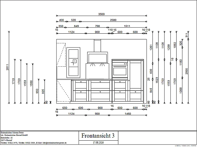 Moderne Landhausküche   mit Naturstein-Arbeitsplatte