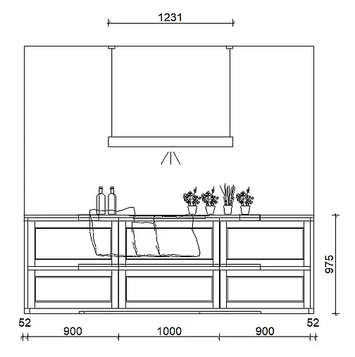 Moderne Landhausküche mit integrierter Sitzmöglichkeit