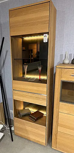 Vitrine in Eiche Bianco gebürstet