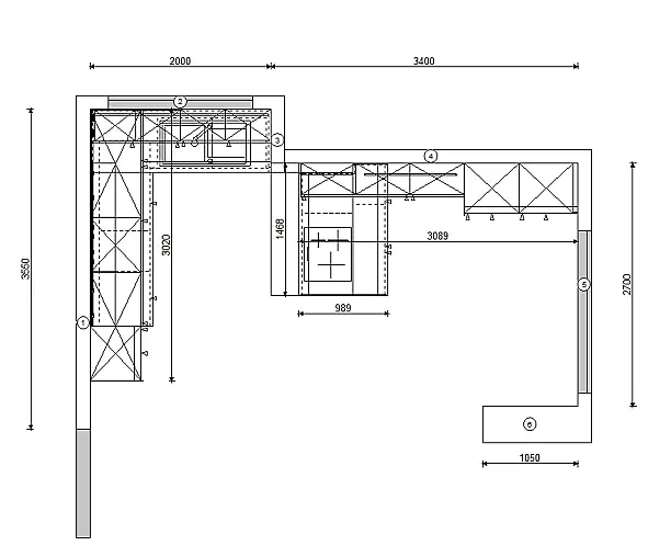 Exklusive Messeküche - Easytouch - Lacklaminat Weiß ultramatt