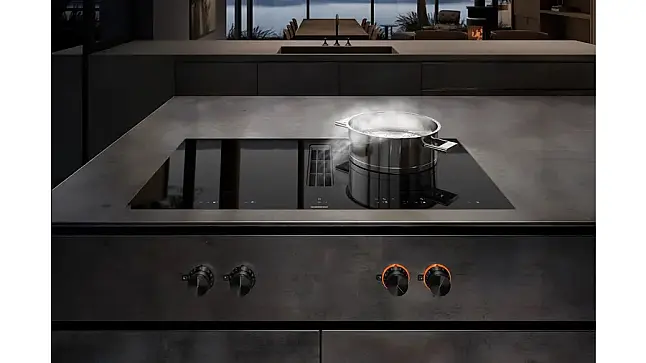 Serie 400 Flex-Induktionskochfeld mit integriertem Lüftungssystem 80 cm incl. Knebel schwarz CKI440000   ***3450
