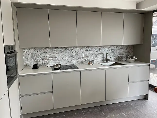 SieMatic SLC - LSZ grifflos  smartlaque NEU kieselgrau samtmatt