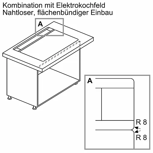 Bosch Tischlüfter DDW88MM65 flächenbündig