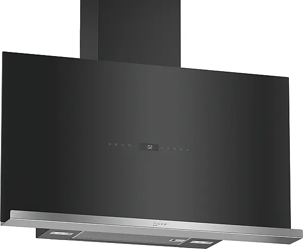 N 90, Wandesse, 90 cm, Klarglas schwarz bedruckt