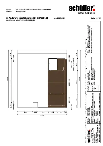 Musterküche Alea nur Holz und Wasser