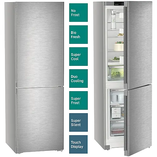 Gefrierkombination - Bio Fresh - Smart Steel - 185,5 cm
