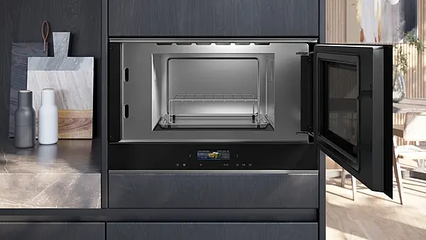 iQ700, Einbau-Mikrowelle, Schwarz, Edelstahl