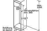 Einbaukühlgefrierkombination KI82FSDE0 Einbau-Kühlschrank mit