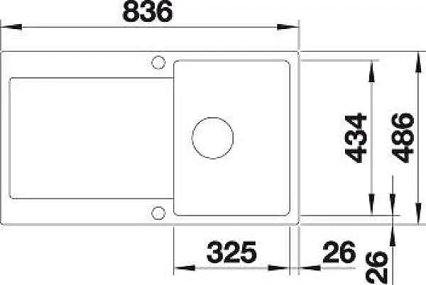 Keramikspüle für flächenbündigen Einbau