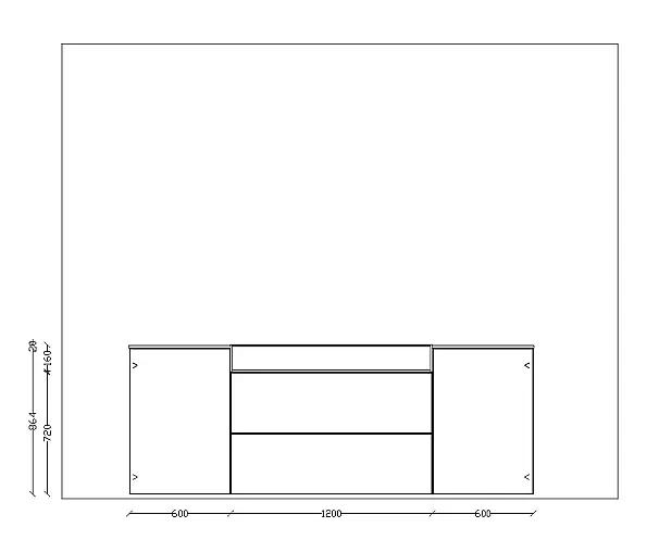 Elegantes zeitloses Sideboard / Mediaboard - tolles Relingsystem mit indirekter LED Beleuchtung - Exklusives Messestück wieder original verpackt