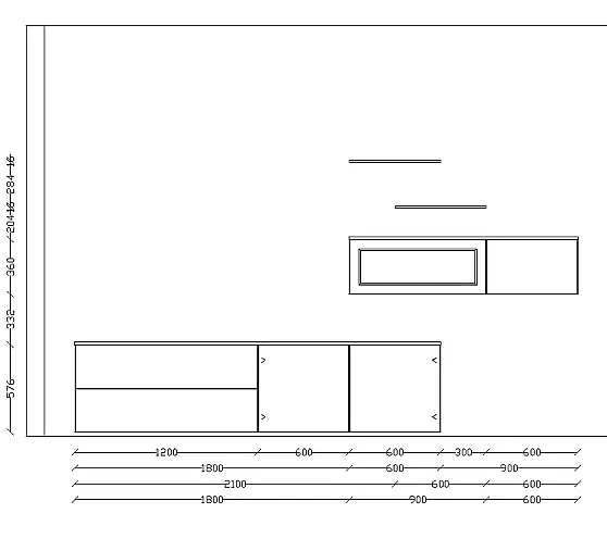 Exklusives Wohnzimmer - Messestück  - Sideboard - zwei Vitrinenschränke - Wandpaneele - viel LED-Beleuchtung