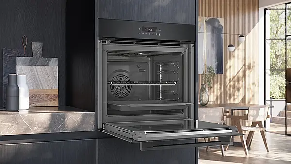 iQ300, Einbau-Backofen, 60 x 60 cm, Deep black inox