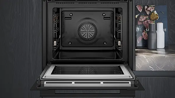 iQ700, Einbau-Backofen mit Mikrowellenfunktion, 60 x 60 cm, Schwarz, Edelstahl