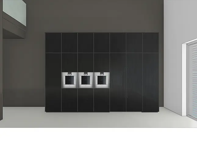 NX680 F815 Eiche onyxschwarz + G925S Spiegelglas bronse