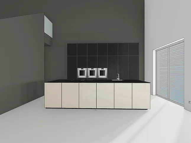 NX680 F815 Eiche onyxschwarz + G925S Spiegelglas bronse