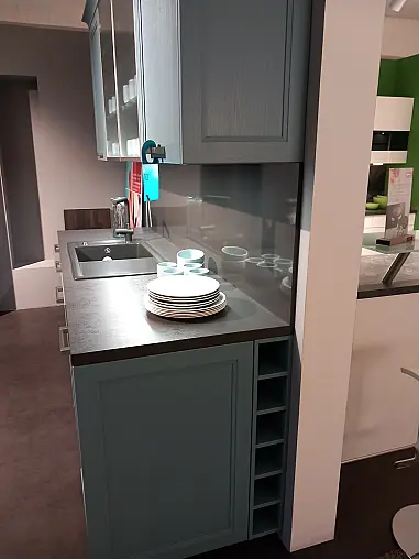 57.120 FIA Massiv Holz/Furnier Esche blau-grau Seidenglanz