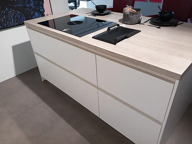 Moderne grifflos Küche in Weiß