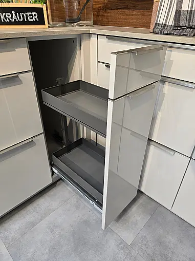 Moderne Design-Küche in satin Hochglanz Lack